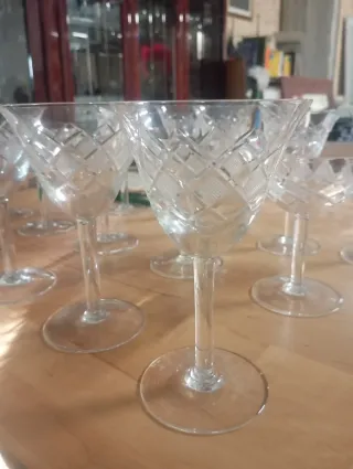 Servizio bicchieri cristallo decorato