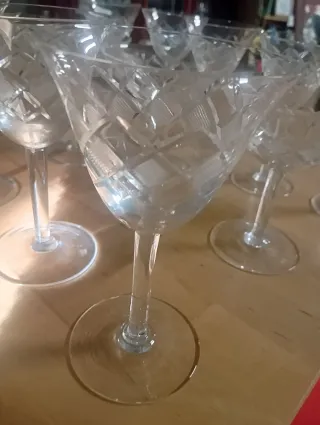 Servizio bicchieri cristallo decorato