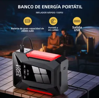 Arrancador Compresor Portatil Multifuncion