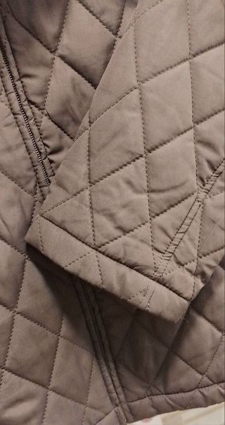 Abrigo Chaqueta acolchada rombos T44 marrón Mujer