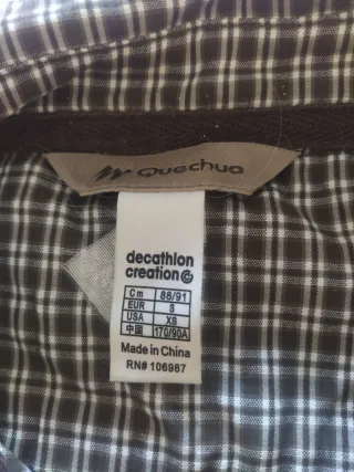Camisa outdoor Quechua cuadros
