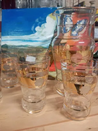 Servizio bicchieri oro e trasparenti