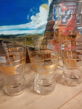 Servizio bicchieri oro e trasparenti