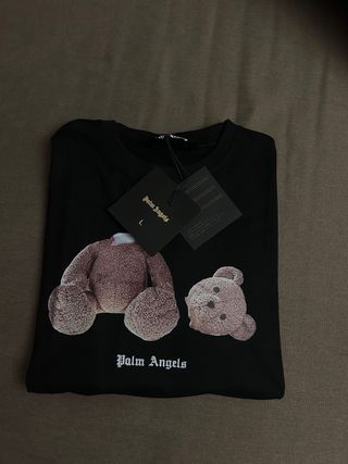 T-shirt Palm Angels Urso Preto Tamanho L