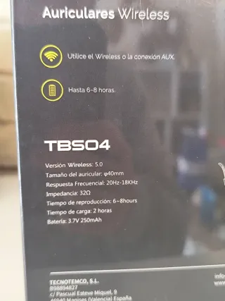 Auriculares Wireless TEMCO TBS04 (PRECINTADOS)