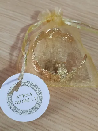 Set donna bracciale e anello etnico oro