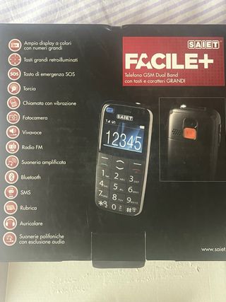 Telefono Saiet Facile+ Dual Band Grigio nero