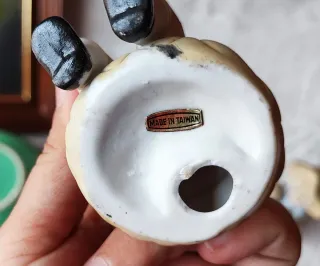 Figura Niña Vintage 70s Pájaro Porcelana