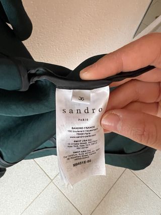 Gabardina Sandro Verde Talla S.