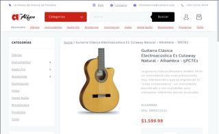 Guitarra Clásica Electrificada Alhambra 5P CT E1