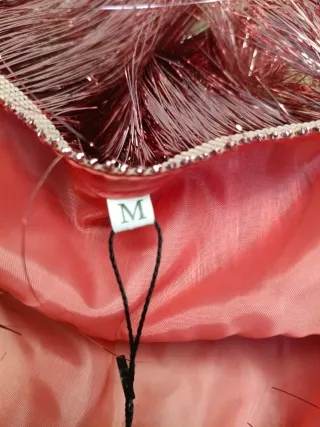 Chaqueta rosa flecos brillantes Talla M