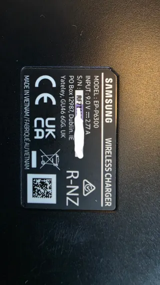 Carregador Sem Fio Samsung Trio EP-P6300