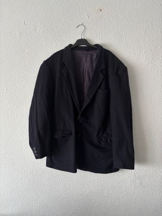 Blazer lana oversize azul marino