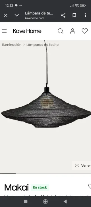 Lámpara de techo metal negra