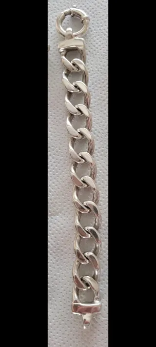 Pulsera de plata estilo eslabones