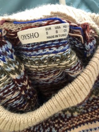 Jersey Oysho beige multicolor