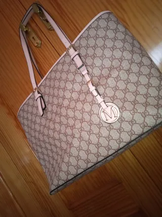Bolso Tote Gucci Beige y Rosa