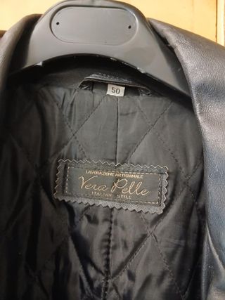 Trench uomo Vera Pelle  nero XXL