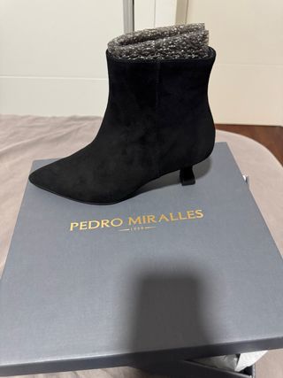 Botines Pedro Miralles 29400 Mujer Ante Negro T.38