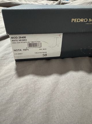 Botines Pedro Miralles 29400 Mujer Ante Negro T.38