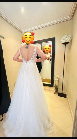 Vestido de Novia Encaje Espalda Descubierta ,