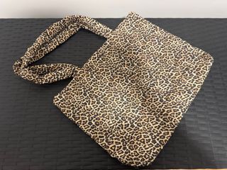 Bolso de tela estampado leopardo