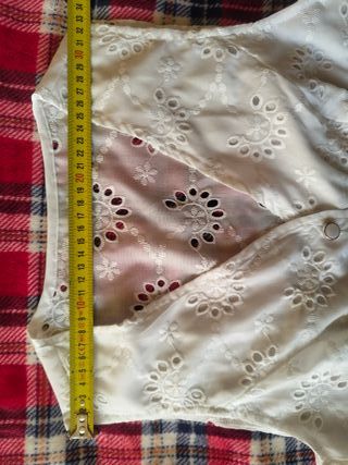 Chaleco blanco bordado Shein | talla M