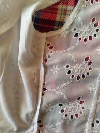 Chaleco blanco bordado Shein | talla M