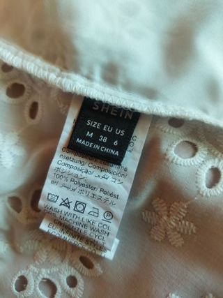 Chaleco blanco bordado Shein | talla M