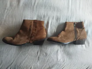 Botines de piel con flecos