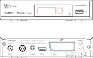 TELE System TS4020 T2S2HEVC COMBO Decodificador di