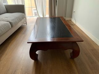 Mesa baja madera maciza salón espectacular