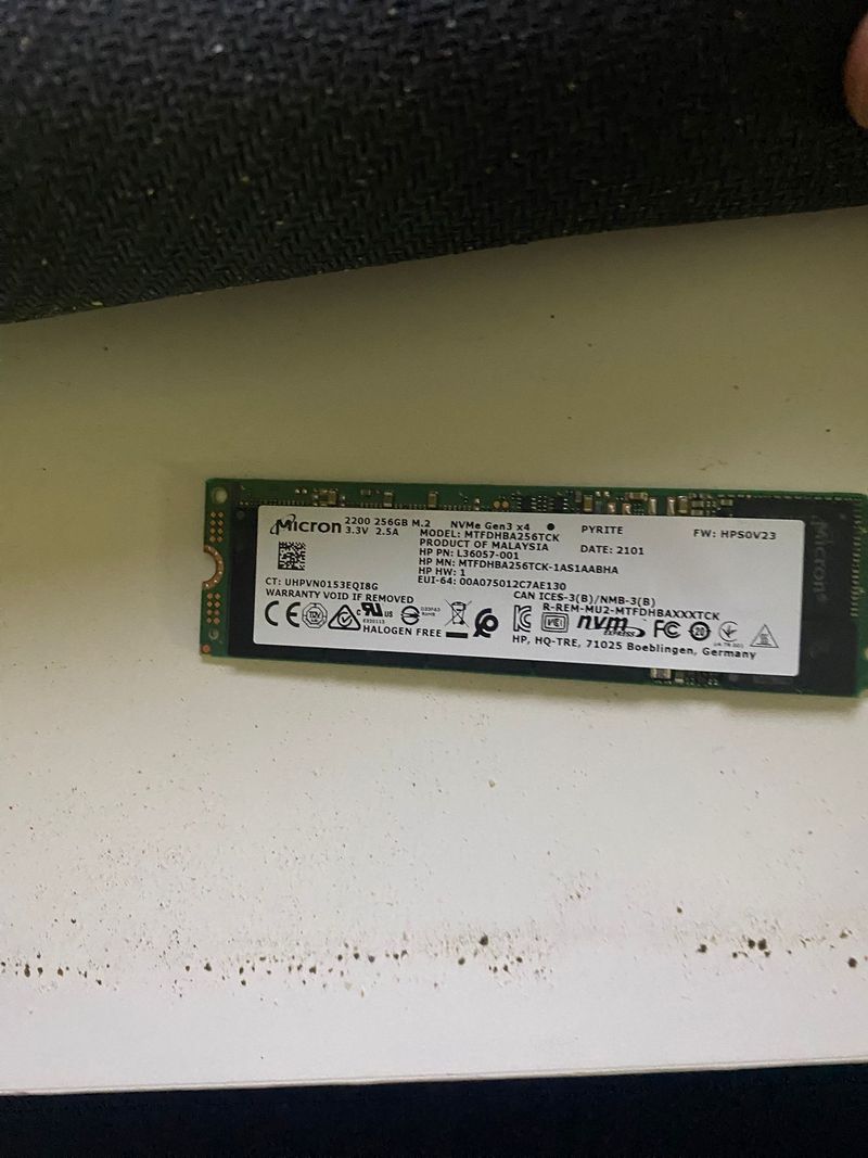 SSD Micron 256GB M.2 NVMe Gen3 x4 afbeelding 3
