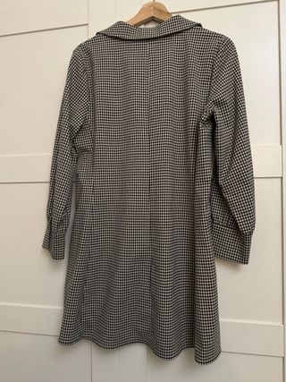 Vestido camisero Zara cuadros blanco y negro