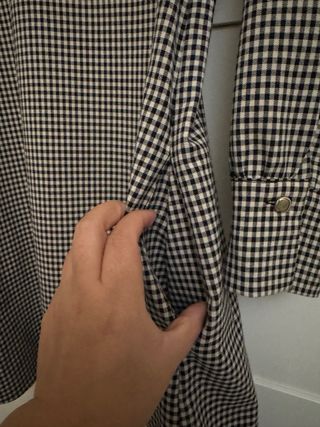 Vestido camisero Zara cuadros blanco y negro
