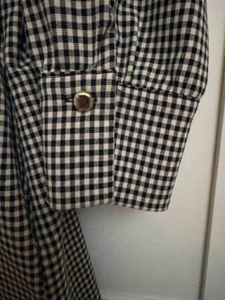 Vestido camisero Zara cuadros blanco y negro