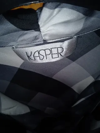 Camisa Kasper Cuadros Gris y Blanco