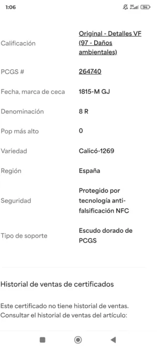 8 Reales Fernando VII 1815 Madrid M-GJ