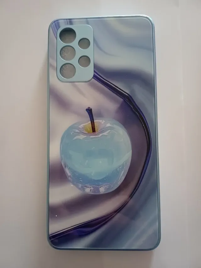 Funda Cristal Samsung A32 4G Manzana Azul
