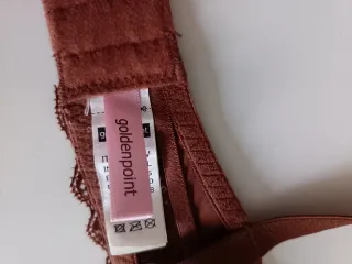 Completo reggiseno/ slip marrone marca goldenpoint