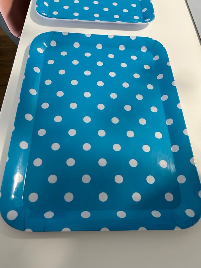 Bandeja plastico lunares