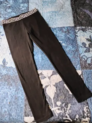 Leggings neri con strass