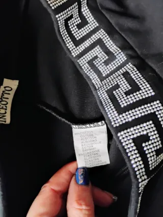 Leggings neri con strass