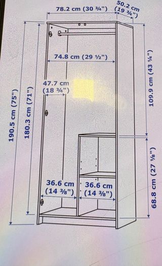Armario 2 puertas IKEA blanco