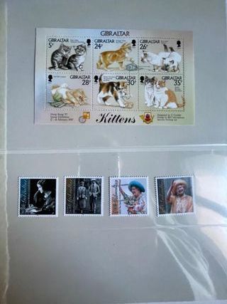 Sellos Liechtenstein, Gibraltar y San Marino