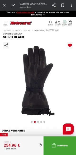 Guantes moto calefactables SEGURA Shiro Talla L