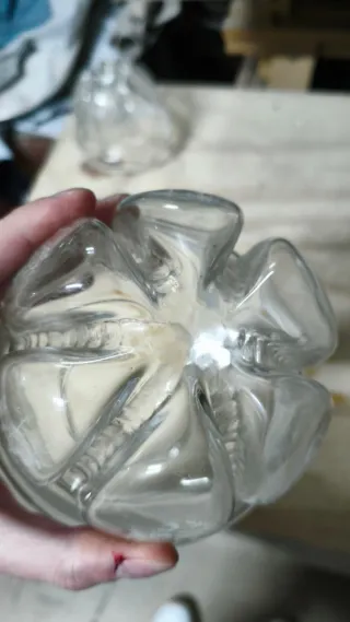 3 Coppe Paralume Vetro Trasparente