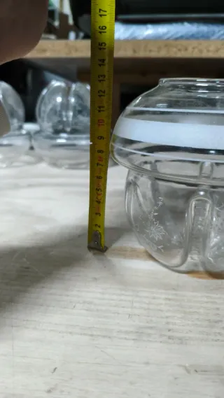 3 Coppe Paralume Vetro Trasparente