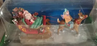 Set Figurine Natale Lemax Santa con slitta e renna