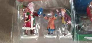 Set Figurine Natale Lemax Santa con slitta e renna